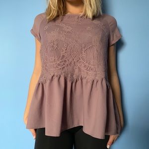 Purple lacy top